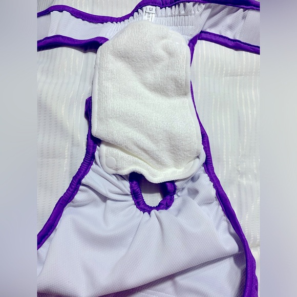 Teamoy Washable Female Dog Diaper, Reusable Doggie Diaper. SZ LG. Purple NOWT - Picture 7 of 9